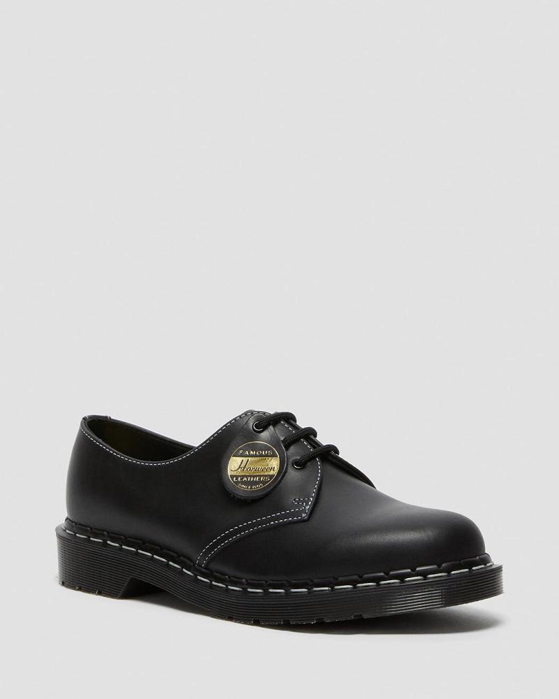 Dr Martens 1461 Made in England Cavalier Læder Oxford Sko Dame Sort | DK 353BEX